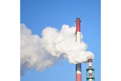 Image Gasses going into the air from a factory.